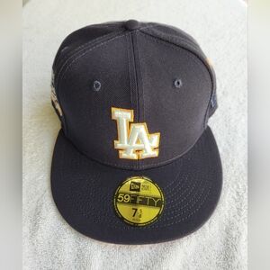DODGERS|New Era 59Fifty Hat Club Exclusive|Superbloom/Navy|Size 7 5/8|100yr Ann